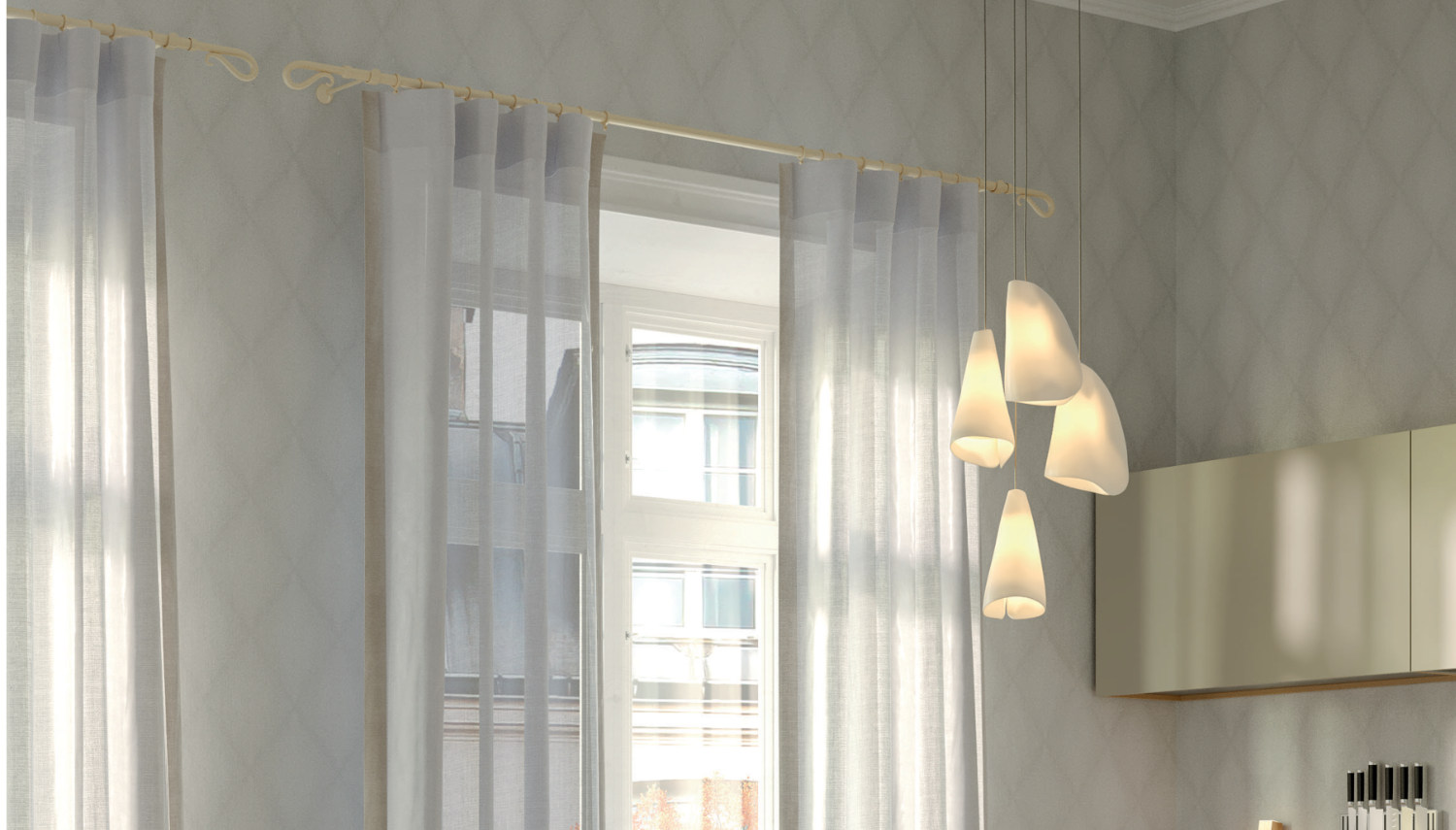 Gardinenstange mit Innenlaufprofil