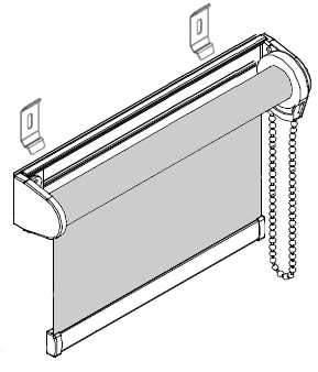 Seitenzugrollo mit Montageprofil