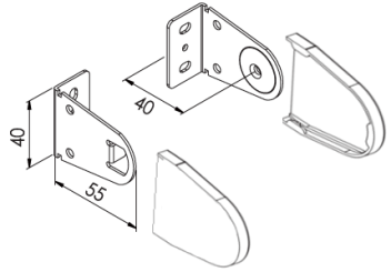 Rollo Trägerset 25 mm L 