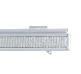 Klettprofil aus Aluminium – Weißes Gardinenprofil zur Fenster-Montage mit Bügelverschluss, 50–90 cm 