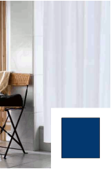 Duschvorhang Uni Textil blau | 120 x 200 cm