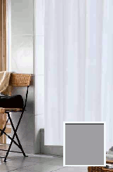 Duschvorhang Uni Textil grau | 180 x 200 cm
