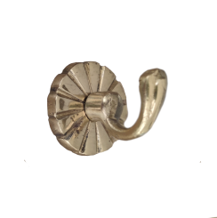 Gardinen Raffhaken Messing mit Wandrosette Klassisch 