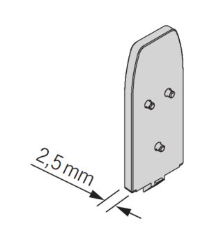 Distanzstück 2,5 mm für Klemmträger Slim weiss 4er Set für Plissee Faltstore 