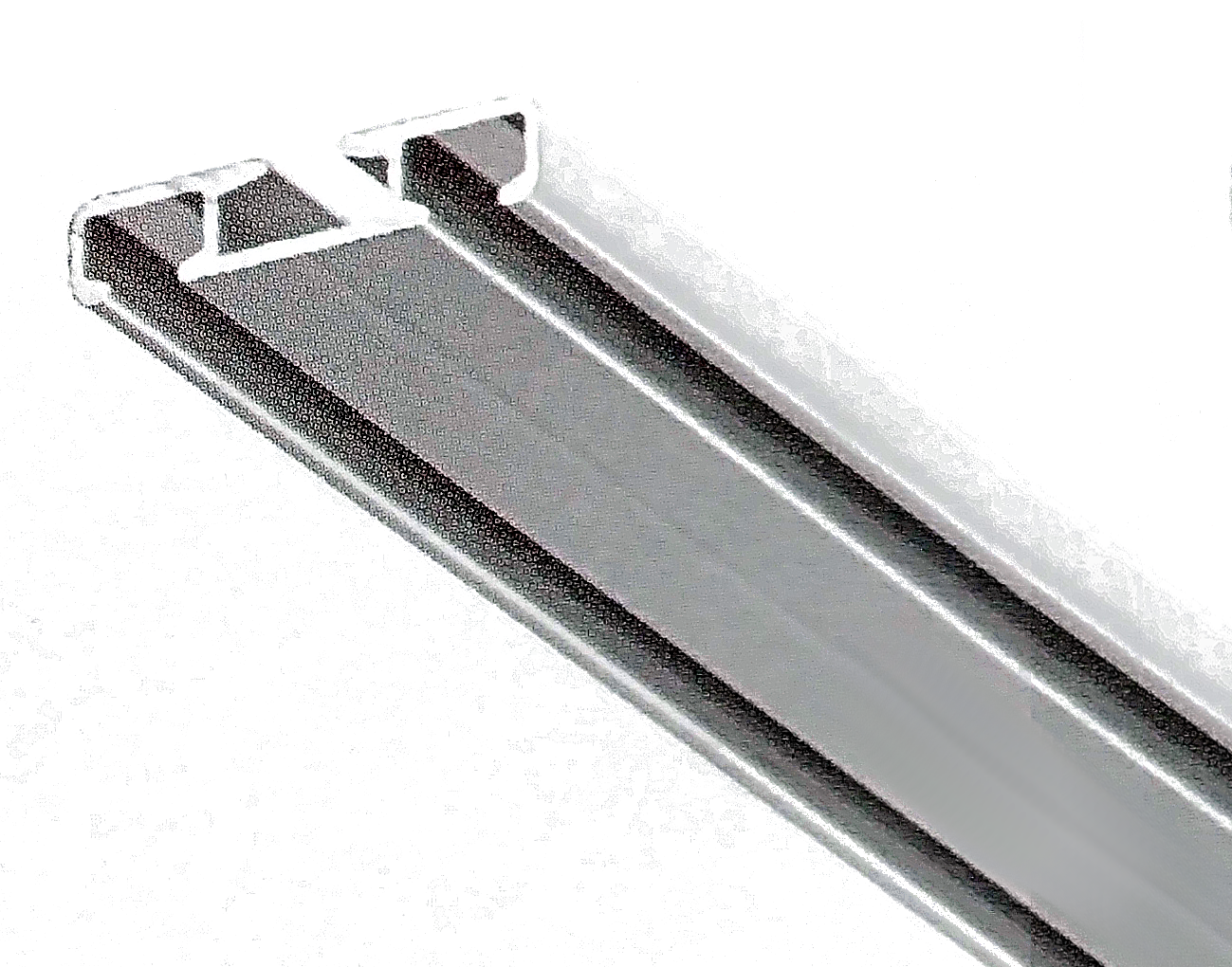 Gardinenschiene aus Aluminium 2-Lauf weiss